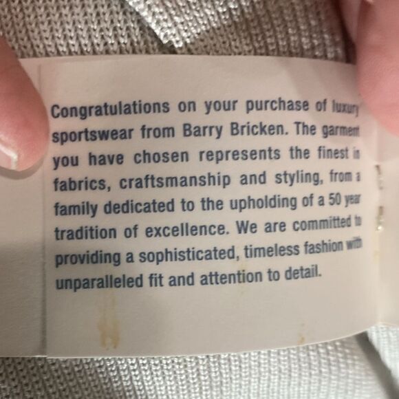 Vintage Barry Bricken Silver/Gray Textured Silk Blend Crewneck Sweater Size L - Picture 6 of 8